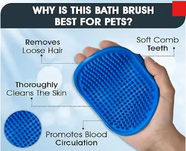 Silicone Pet Grooming Bath Glove Brush