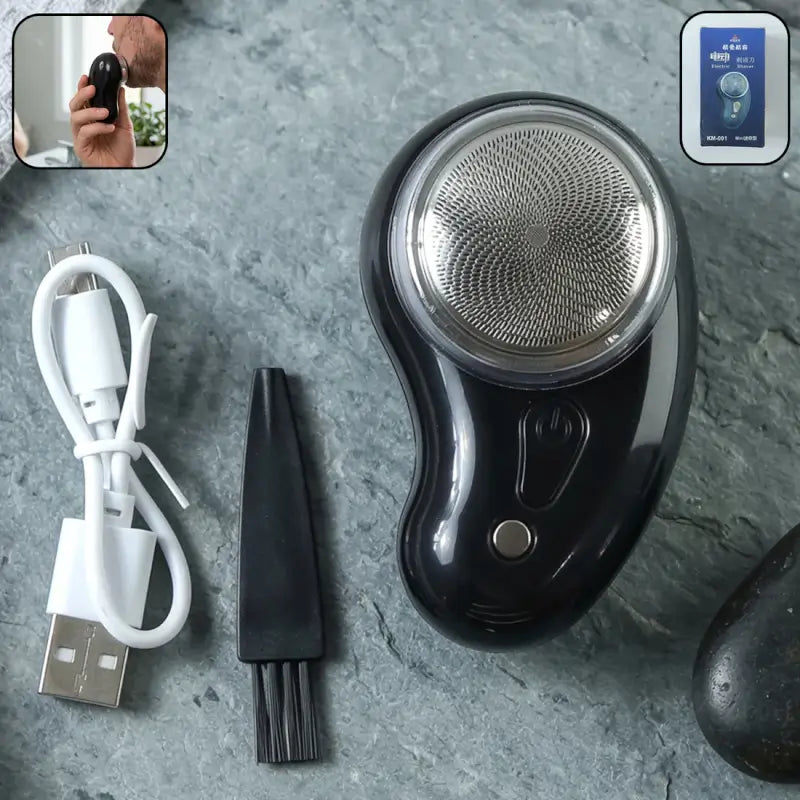 Mini Electric Rechargeable Shaver – Portable USB Hair & Beard Trimmer for Men, Pocket Travel Razor with Floating Blade