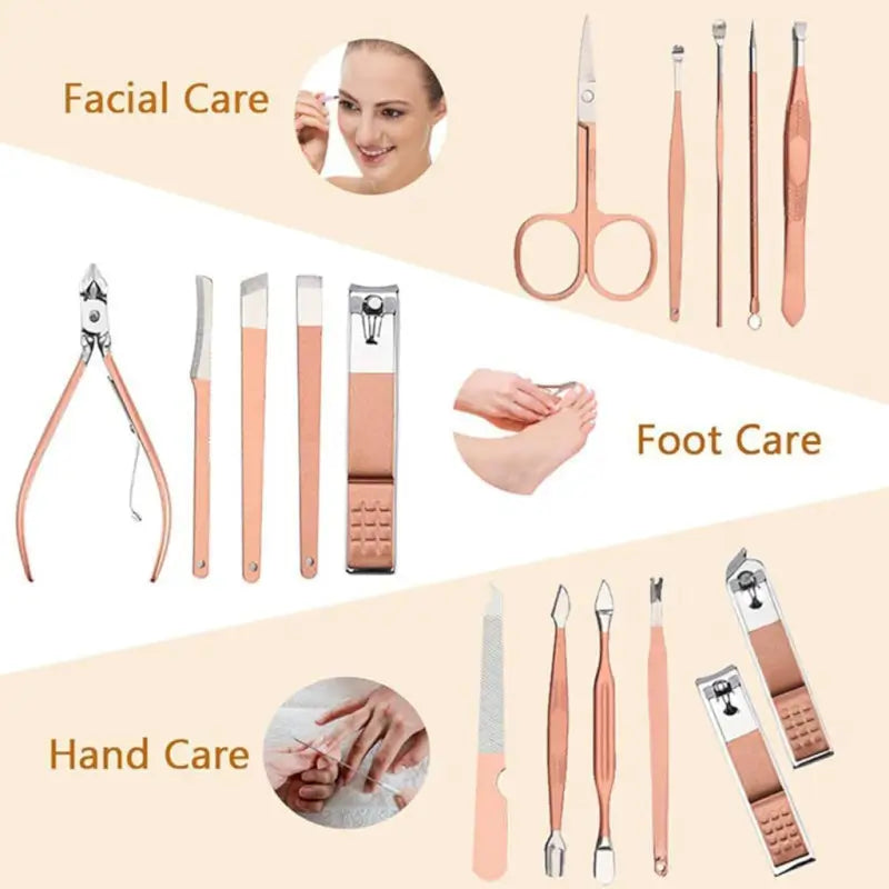 Professional 16 in 1 Steel Manicure Pedicure Kit