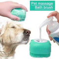 Silicone Pet Bath Brush with Shampoo Dispenser