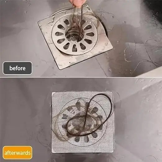 10 Pcs Shower Drain Mesh Stickers | Disposable Hair Catcher Drain Covers | Bathroom Floor Drain Filter for Sink, Bathtub, Laundry & Kitchen