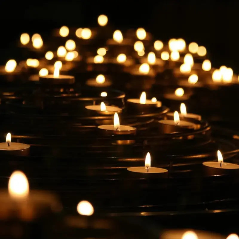 Smokeless Tealight Candles – Long Burning Unscented Tea Light Candles for Diwali, Home Décor, Parties & Festivals (Pack of 50)