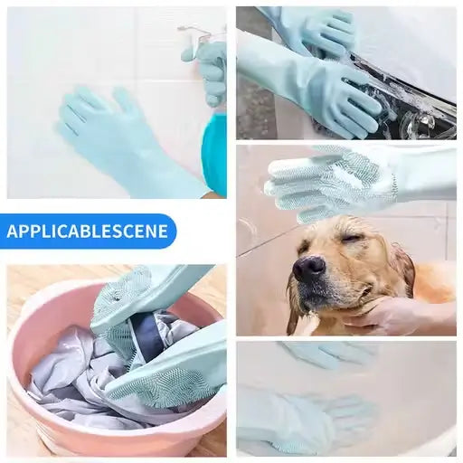 Silicone Pet Grooming Bath Glove for Dogs and Cats Hair Removal Scrubber