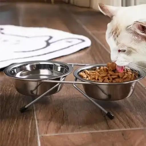 Stainless Steel Pet Feeder Bowl with Iron Stand – 200 ml