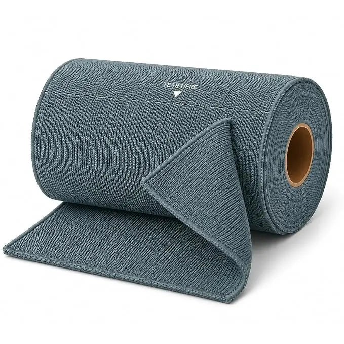 Microfiber Cleaning Cloth Roll – 20 Reusable Tear-Away Towels